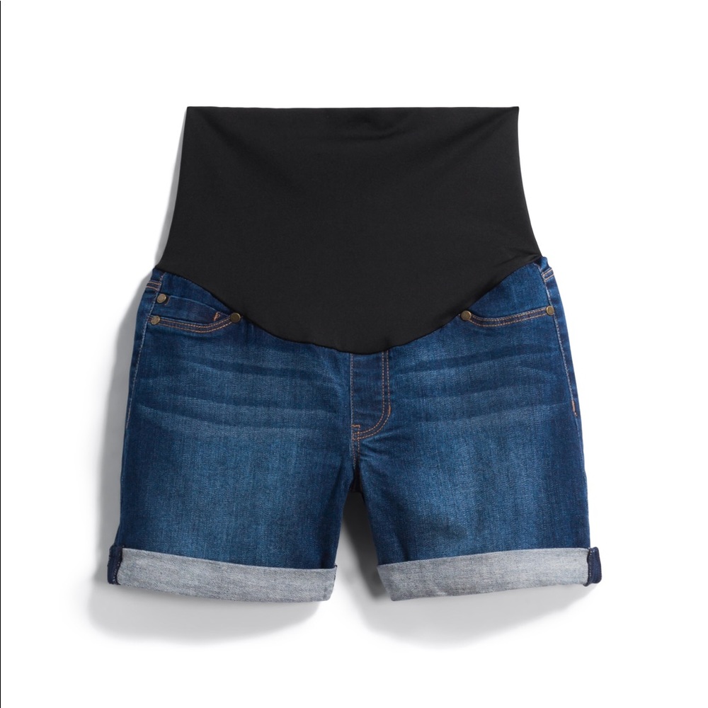 Liverpool Taylor Maternity Cuffed Denim Short